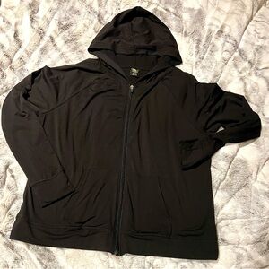 Athletic Works Black Full-Zip Hooded Sweatshirt XXL 20